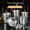 ZISIZ Double-Layer Stainless Steel Insulated Ice Bucket