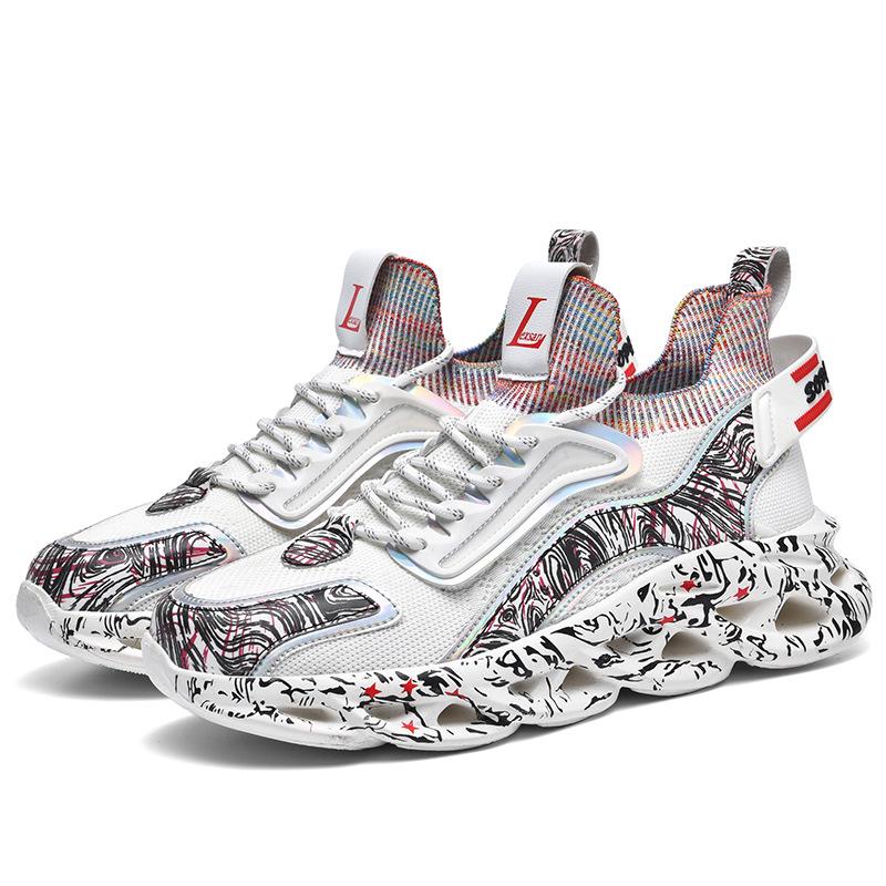2023 Autumn Men's Tide Sports Shoes with 3D Printed Outsole, Super Light, High Sole, Size 46