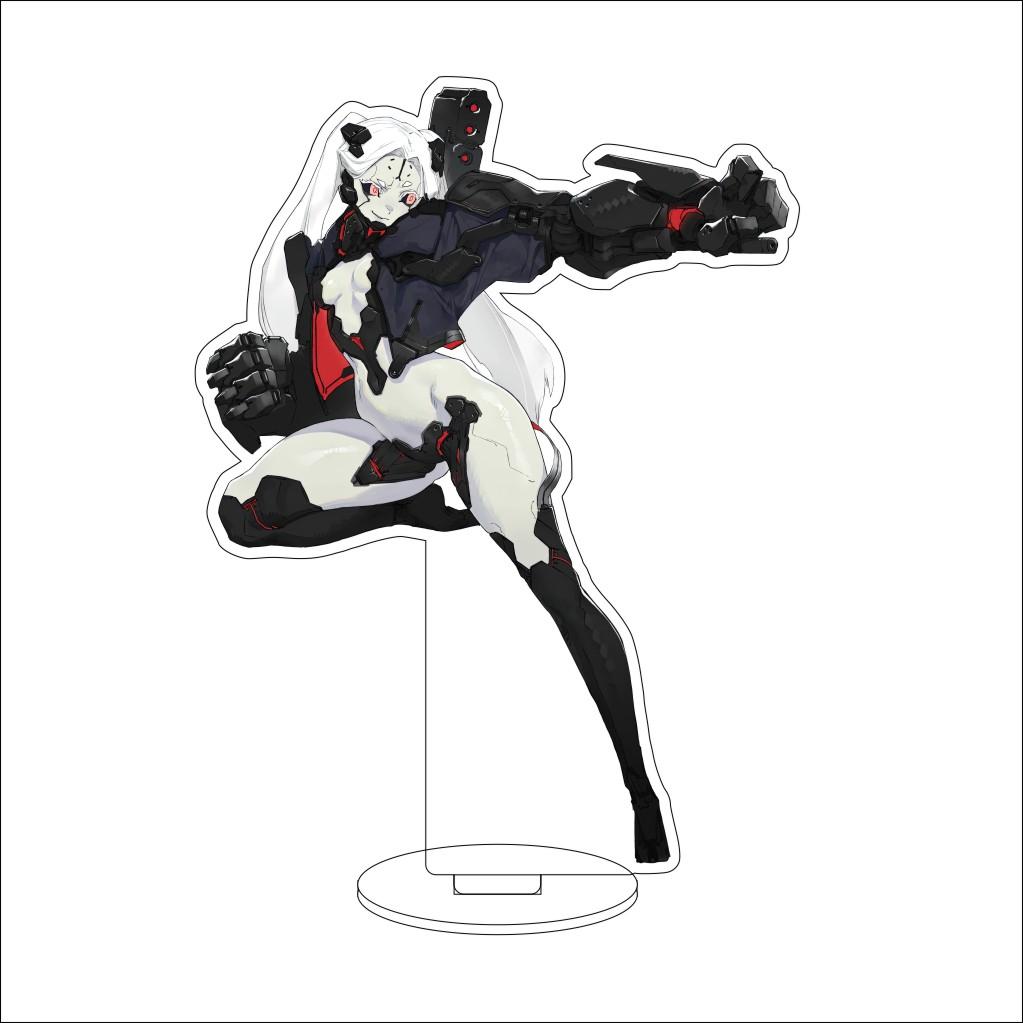 16CM Anime Cyberpunk Cosplay Acryl-Ständer Ornamente David Martinez Rebecca Figur Ständer Halloween Geschenke