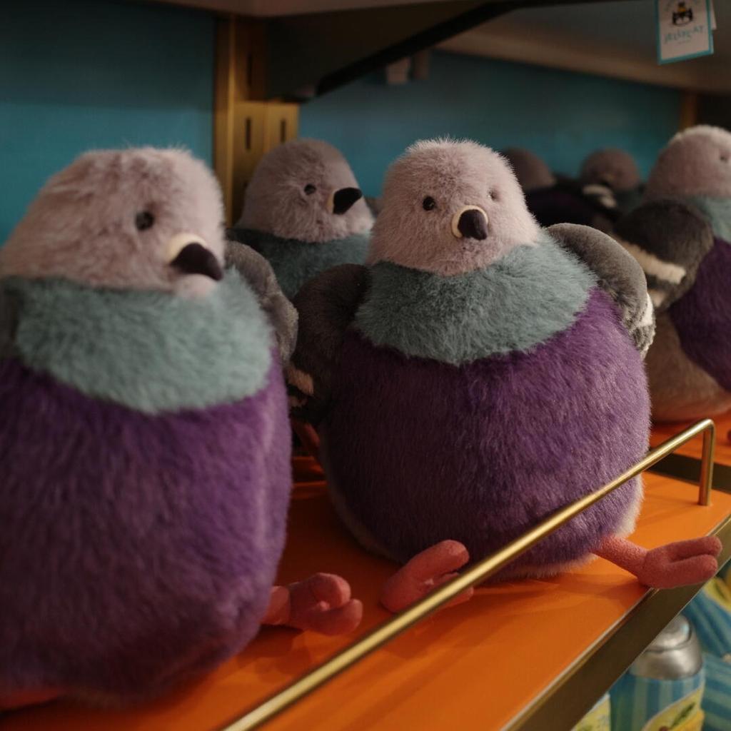 Kawaii Fat Pigeon Plush Toy Cartoon Cuddly Bird Doll Xmas Gift Doll Adorably Stuffed Animal Birthday Gifts Girl