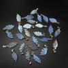 925 Sterling Silver Chakra Crystal Healing Stone  Natural Moonstone Wing Pendant for Calm Mind and Relieve Tension