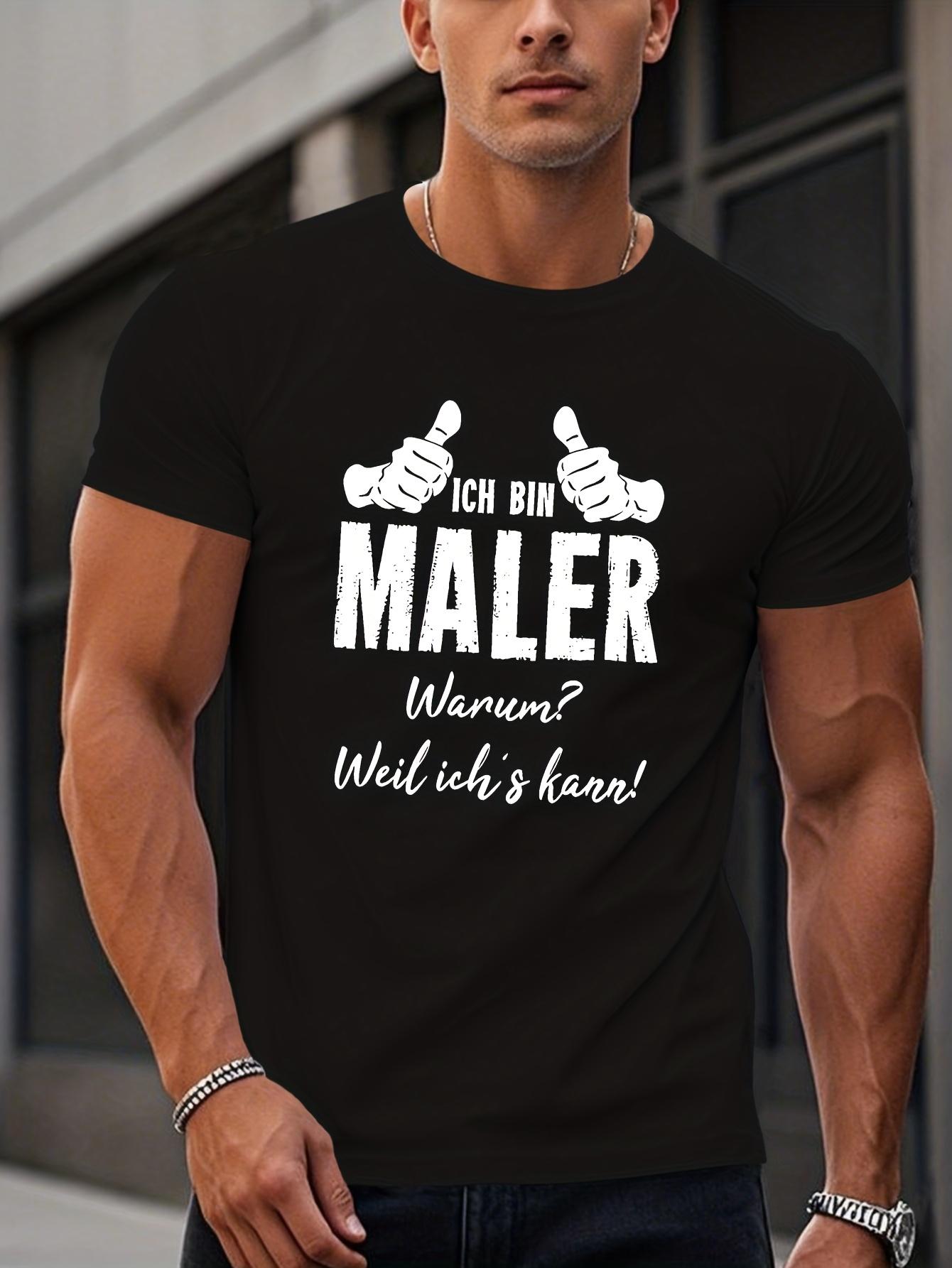 T-Shirt y2k Ich Bin Maler German Blue S