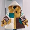 Streetwear Letter Stitching Down Jacket Women's Hooded Parka Loose Winter Down Coat Female Thick Casual Warm Clothes