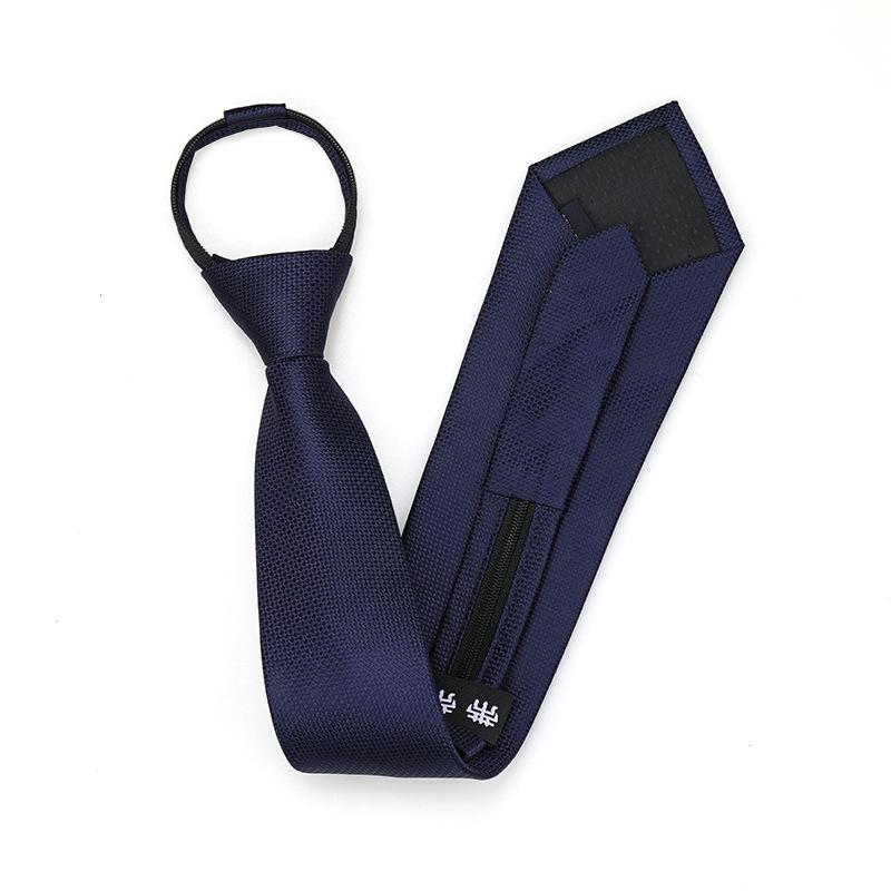 Black Zipper-Free Lazy Blue Men And Women Business Dress Interview To Work Groom Wedding Korean Version Narrow Tie