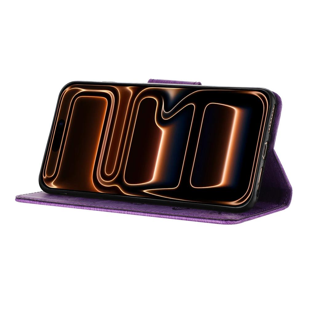 For iPhone 17 Pro Case Butterflies Flower Leather Wallet Flip Phone Cover