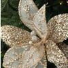 New 31CM Artificial Poinsettia Flower Sequins Sparkling Simulation Flowers Glitter DIY Christmas Flower Wedding Decoration