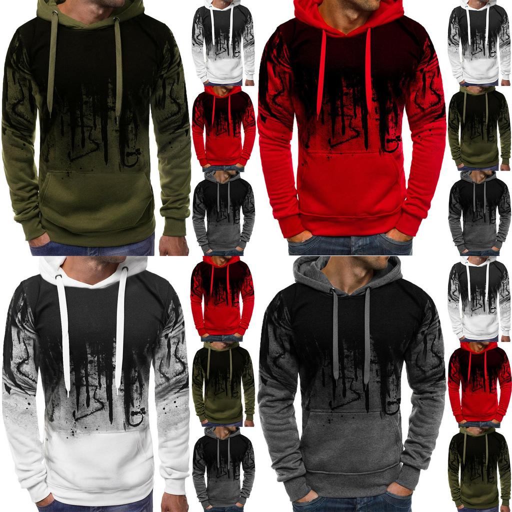 Men's Winter Hoodies Slim Fit Hooded Sweatshirt Warm Outwear Soft Material Jacket