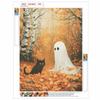 DIY Diamond Painting Canvas Autumn Birch Forest Cat And Spirit Design 5D Full Drill Art Creative Leisure Craft Home Decor