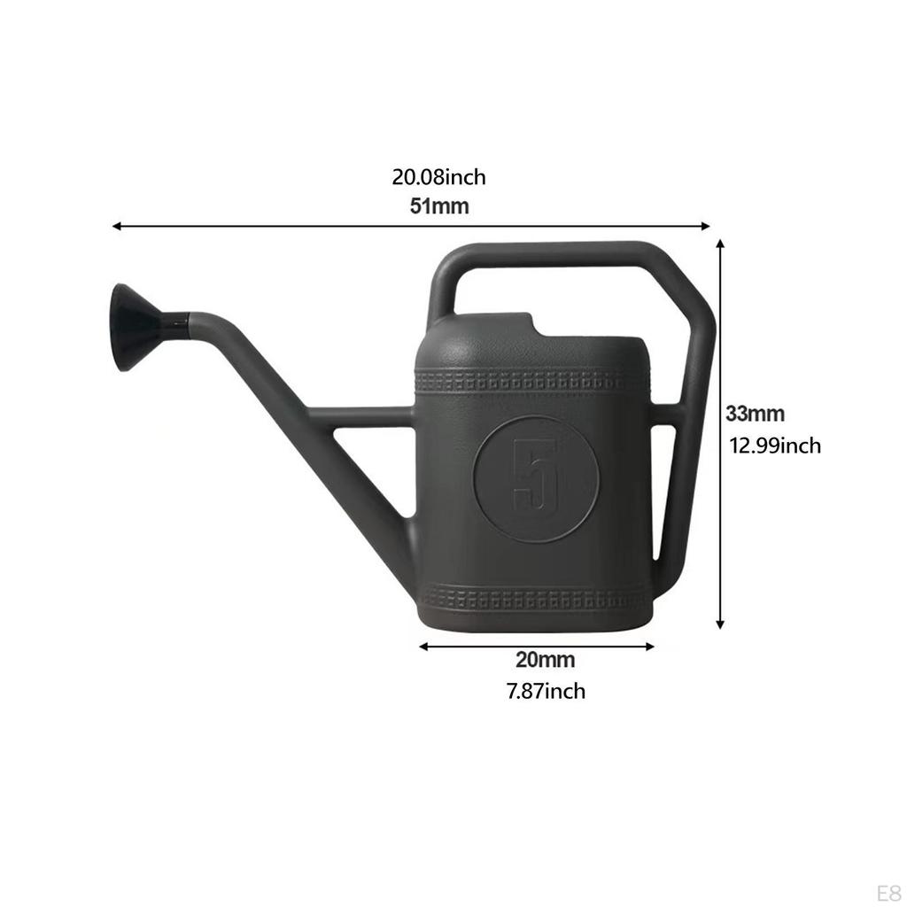 Gartengießkanne mit tragbarem Griff und Sprinklerkopf für Blumenbeete