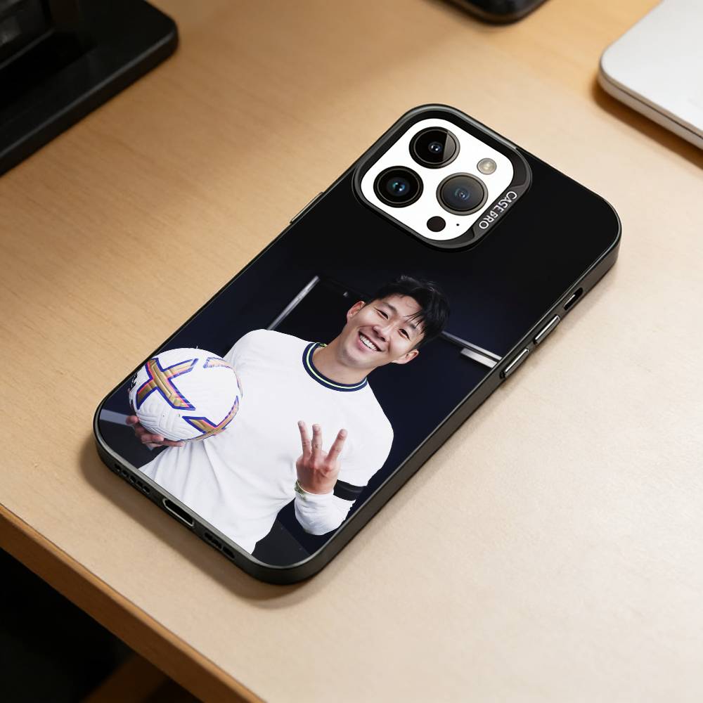 Football S-Son Heung-min Phone Case For iPhone 17,16,15,14,13,12,11 Plus,Pro Max,XS,Colorful Silver Phone case Funda Cover