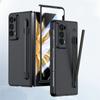 Luxury Armor Case for Honor Magic V2 Matte with Pen Skin Feel Transparent Screen and Solid Color Back Shockproof Hard Plastic Cover
