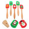 5 Pcs Premium Silicone Cream Scraper Baking Tools Multi Functional Pastry Spatula Kitchen Utensils Christmas Accessories