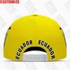 Berretto da Baseball Ecuador Fatto su Misura Nome Numero Logo Squadra Cappello Ec Paese Viaggio Nazione Spagnola Bandiera Ecuadoriana Po Copricapo