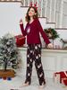 2025 Autumn/Winter Women's Milk Silk Pajama Set - Long Sleeve & Pants, Christmas Style, Hot Seller