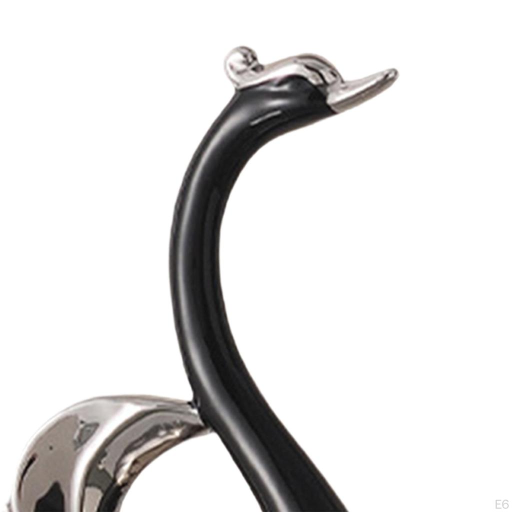 3 Deler Svanefamilie Statue Chic Skrivebordsdekorasjon Dyrekunst og Håndverk