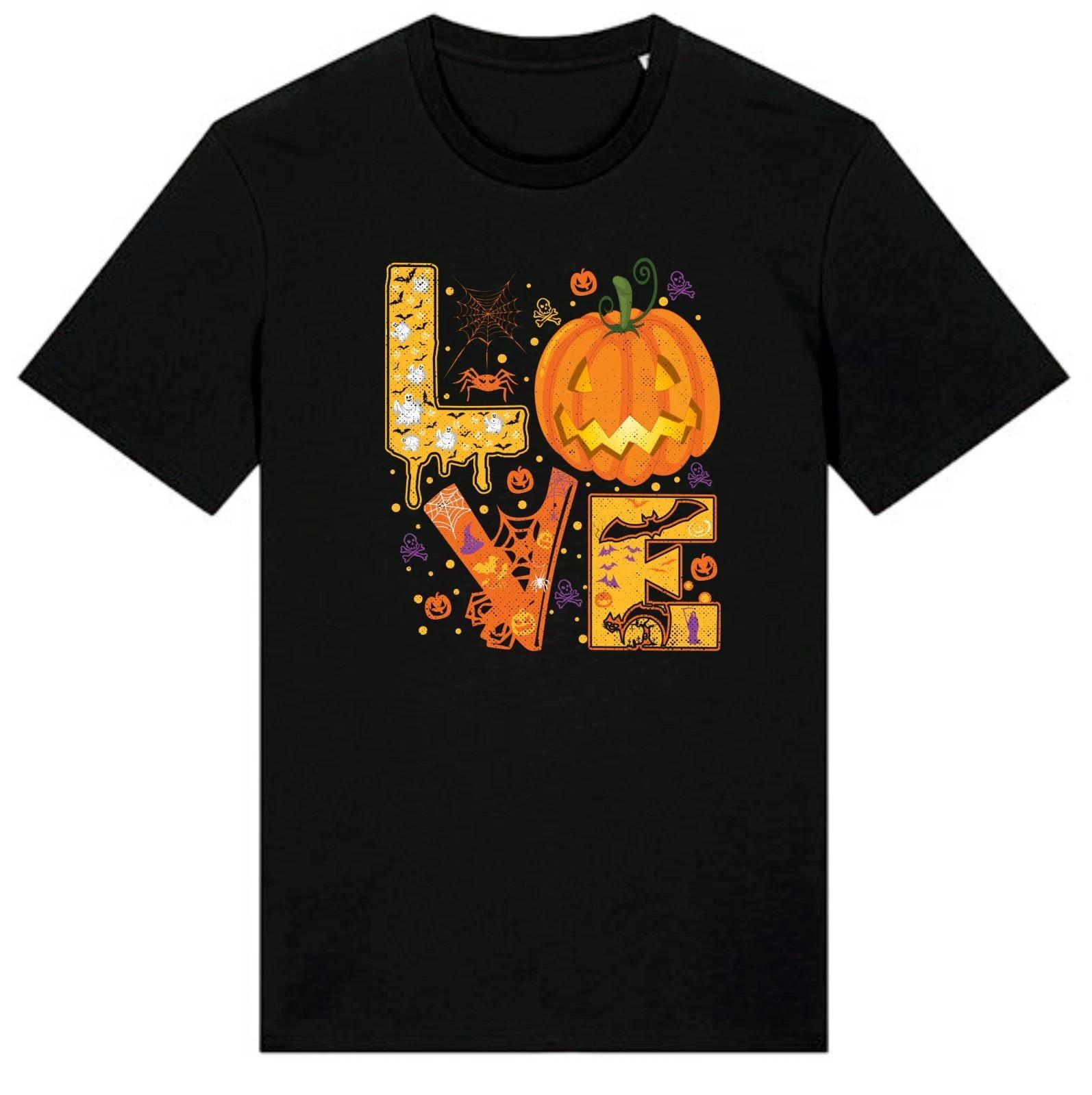 Love Pumpkin Halloween T Shirt,Halloween Night Party Tee, Spooky Nightmare Gift XL