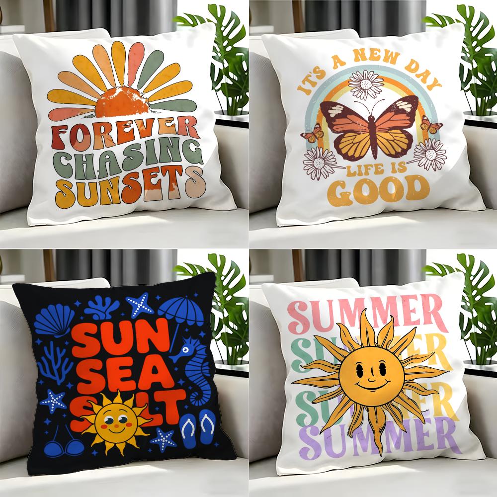 SSun Butterfly Inspirational Slogan Cushion Cover Cushion Cover Set Pcs x x x Pillowcase Decorative Sofa Home Decor