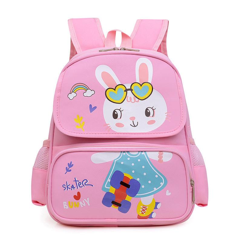 Lightweight Cartoon Backpack For Kids Adorable Space-themed Nylon School Bag розовый