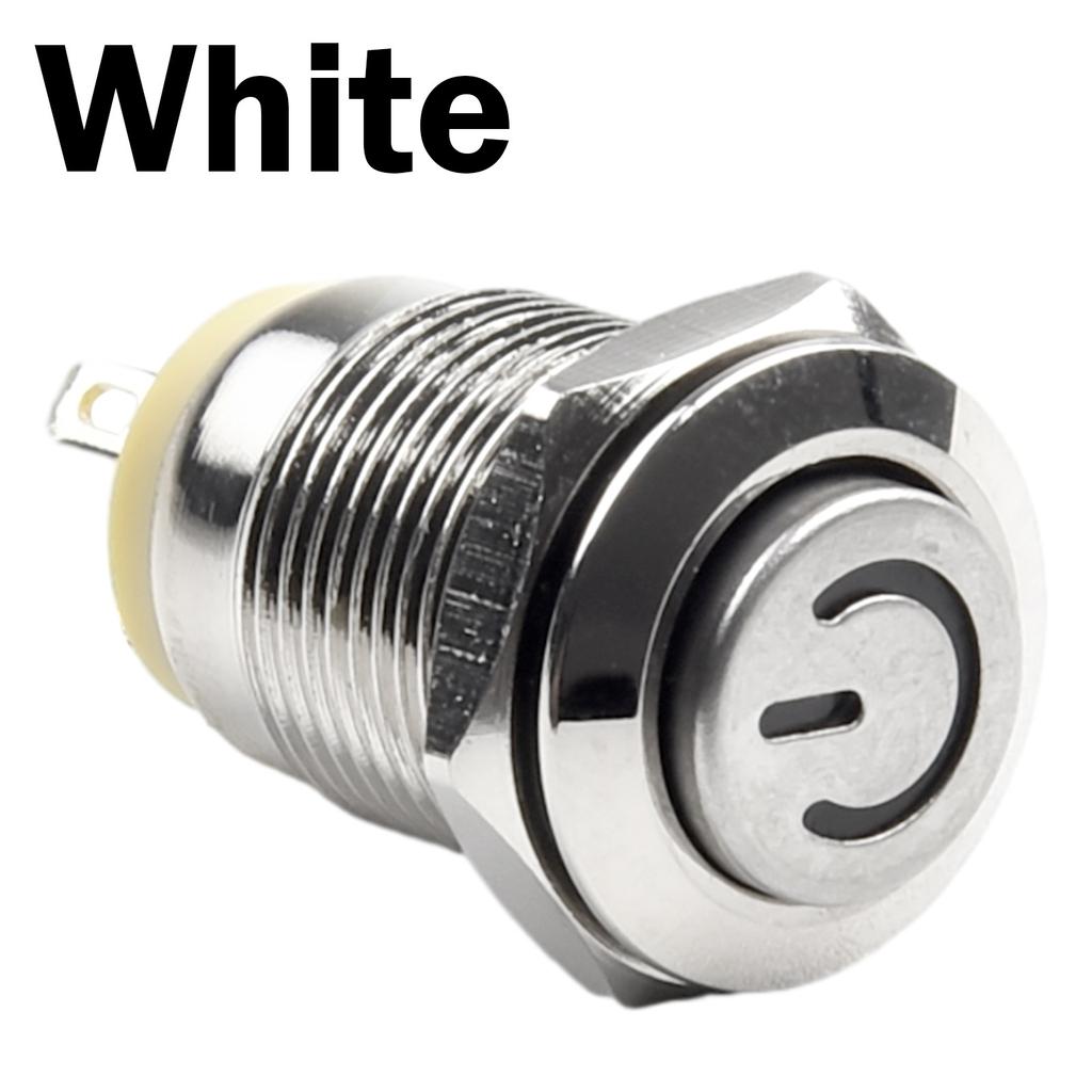 Power Button Switch DIY Equipment Green Metal Button