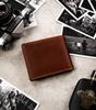 Large men's leather wallet with zodiac embossing - Peterson