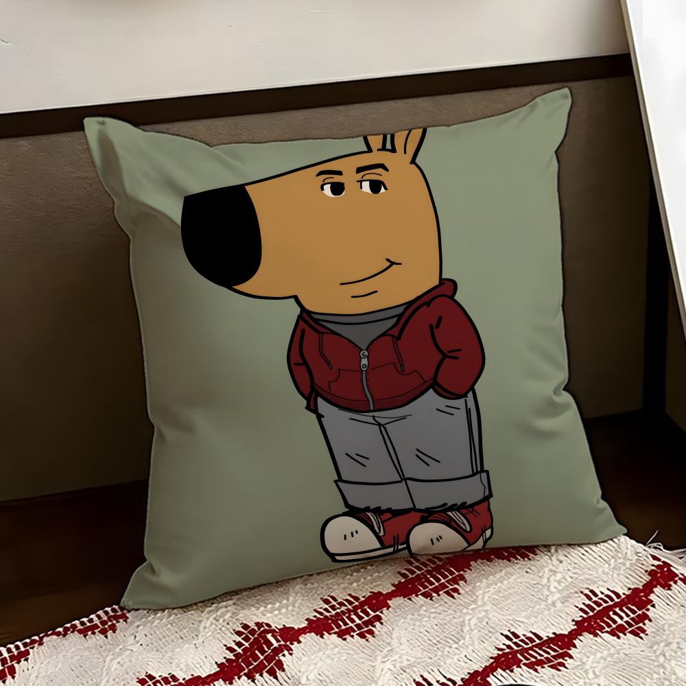 Anime CChill GGuy Cushion Cover Reversible Soft Durable Pillow Cover Home Car MultiScene Use for Daily Comfort