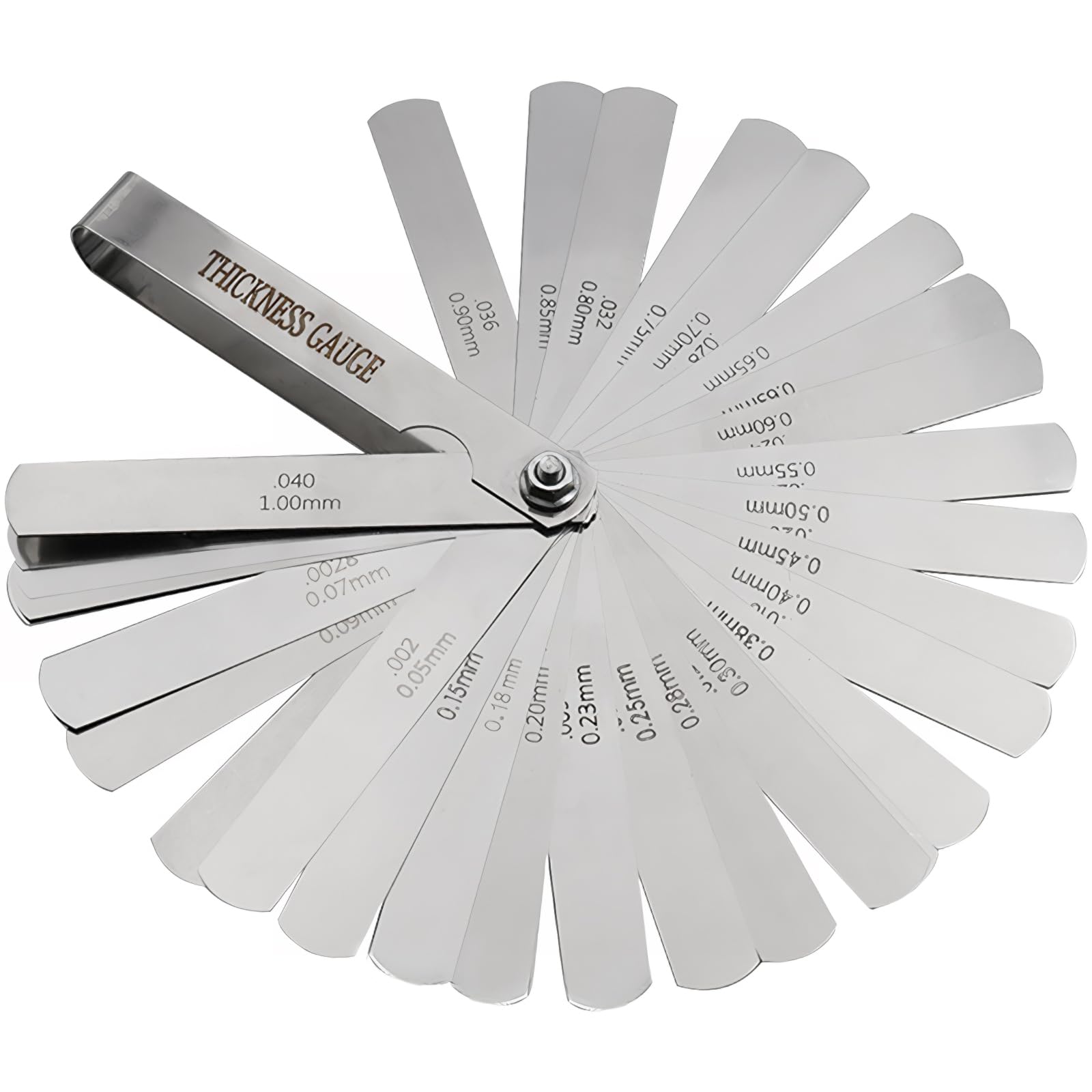 

Samcos Thickness to Stainless Thickness Gap Measurement Tool Gauge, 32-Piece Set, 0.02mm 1mm, Steel, Gauge, Gauge, Thickness/Thinness