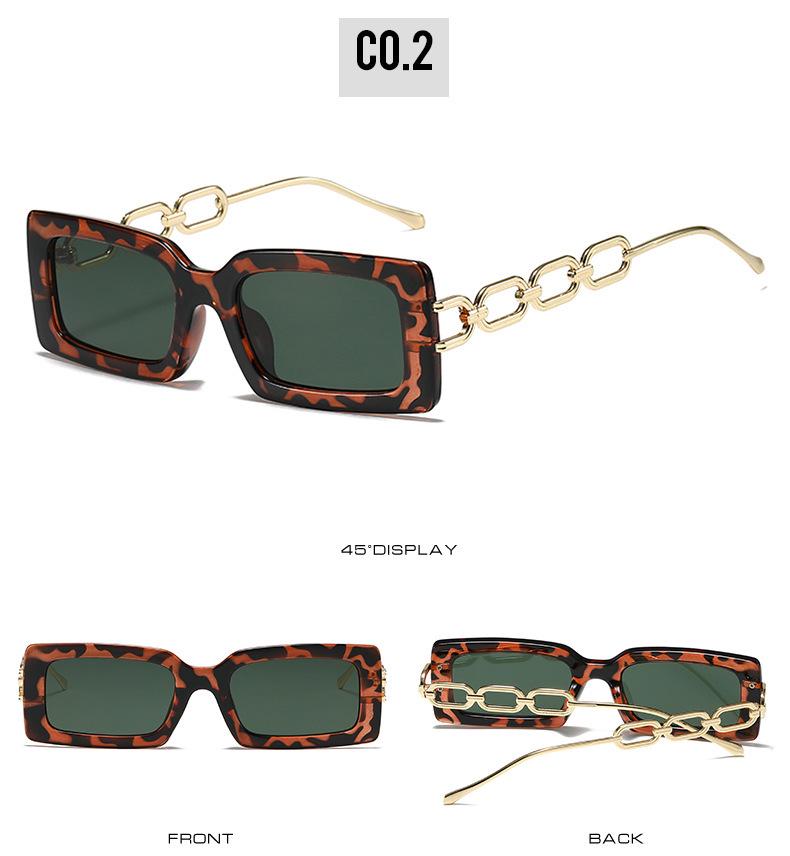 2024 Women's UV400 Square Chain Sunglasses - Versatile & Stylish