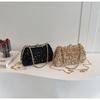 IELGY Fashion Sequined Dinner Bag, Diamond-encrusted Handbag, Solid Color Shoulder Messenger Chain Bag.