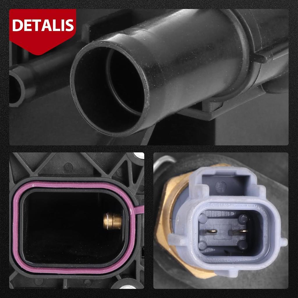 Cciyu LF941517Z Motorkühlmittel-Thermostatgehäuse Wasserauslass-Thermostatgehäuse-Kit Ersatz passend für Mazda 3 2006-2013, für Mazda 5 2008-2010