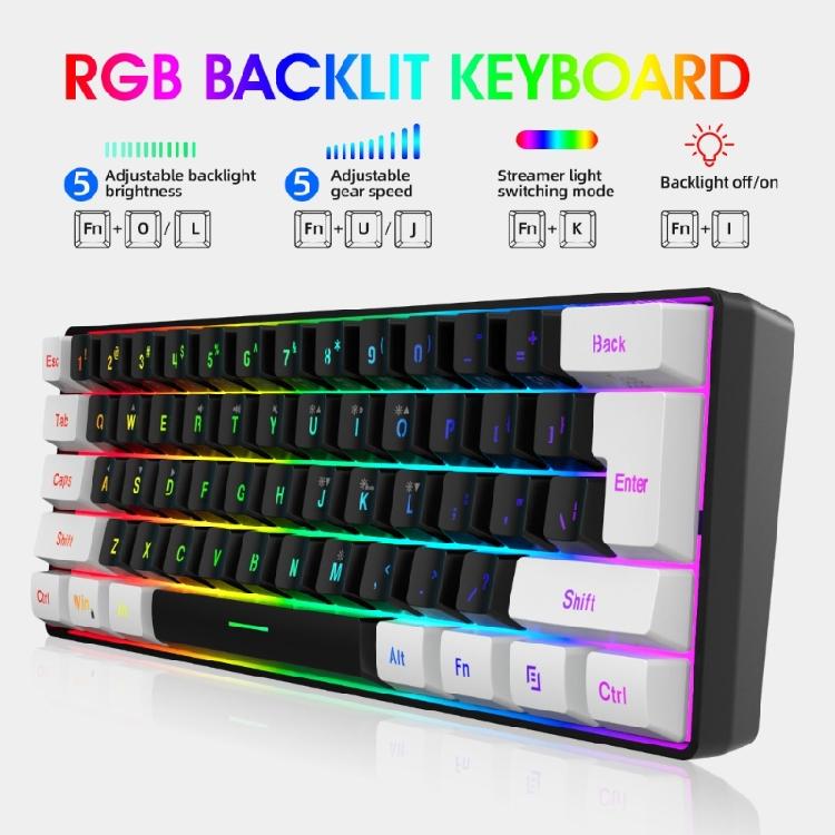 Wired Gaming Keyboard Water Resistant Gaming Keyboard RGB Lighting Keypad