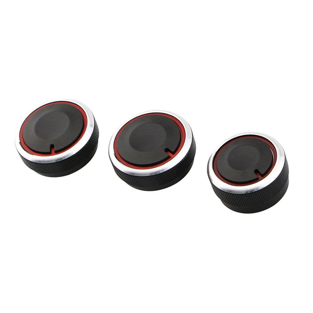 Car AC Knobs for Hyundai Verna Elantra Air Conditioning Heat Control Switch Button 3Pcs Aluminum Alloy Knob Interior Accessories