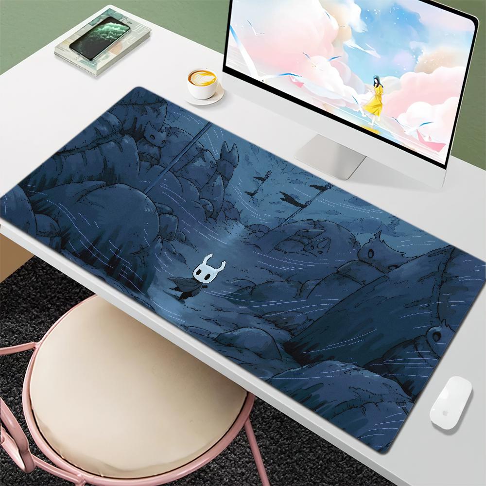 Game H-Hollow Knight Mouse Pad Desk Mat Large Non-slip Anti-fray Keyboard Ergonomic Office Rubber PC Home Custom