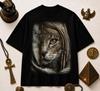 Egyptian Cat T-Shirt, Bastet Goddess Graphic Tee, Ancient Egypt Streetwear, Unisex Black Cotton Shirt