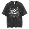2024 Cotton Short Sleeve Tshirt Tops Hip Hop Men Women Streetwear Washed Black Harajuku T Shirt Japanese Anime Graphic T-Shirt