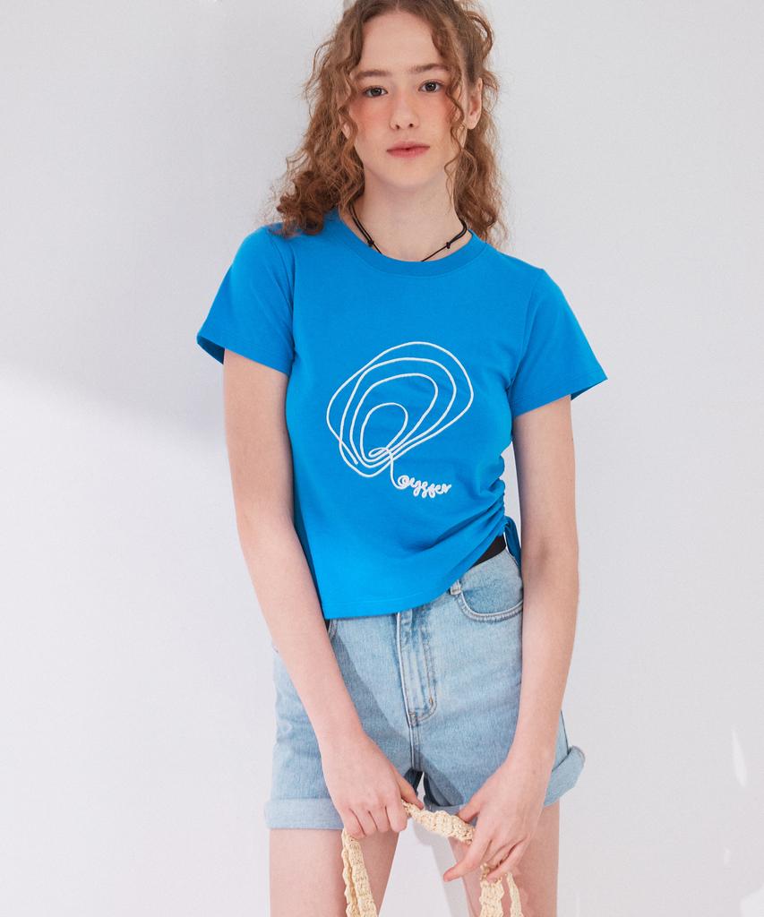 BETWEEN A AND B Oyster String T-Shirt [Blue]