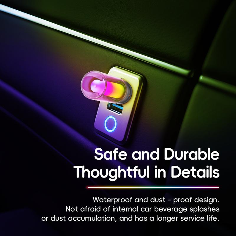 Car USB Night Interior Light LED Filament Lamp Portable Lighting Plug and Play Decorative Atmosphere Light for Car Bedroom