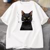 Smoking Cat TShirt Unisex Funny Y2K Vintage Trendy Streetwear Graphic T Shirt Edgy Cat Lover Tshirt Round Neck Short Sleeved Tee