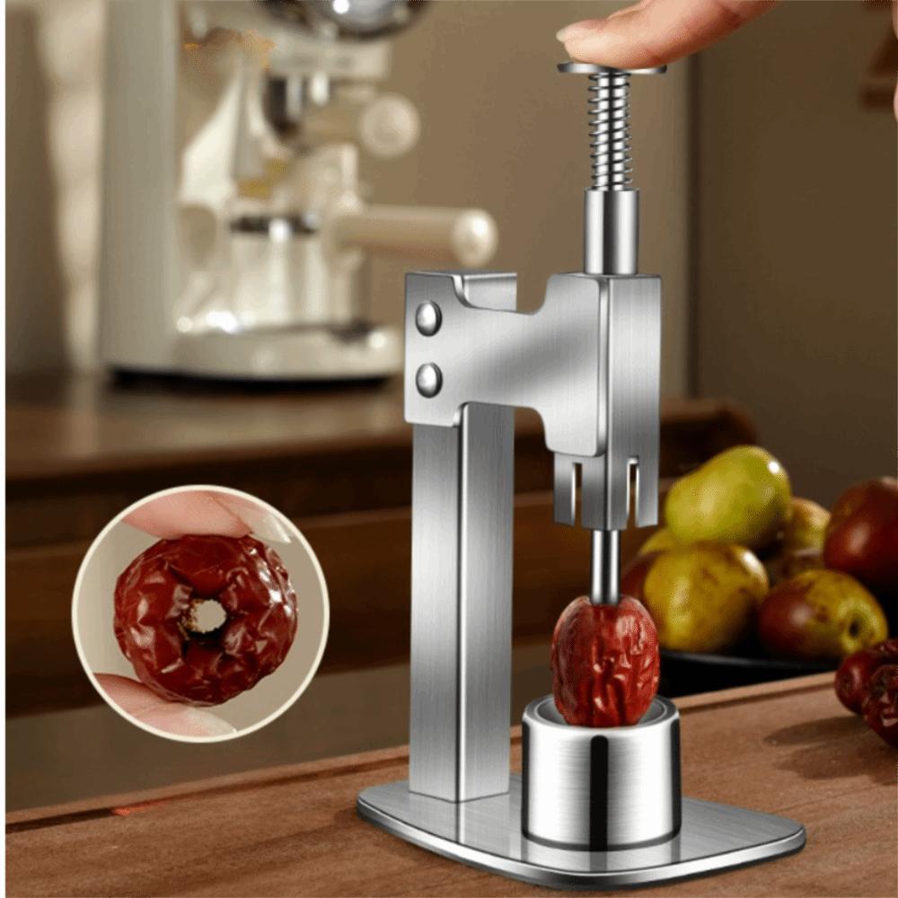 Manual Stainless Steel Red Dates Corer Press Type Cherry Pitter Olive Core Remover  Dessert