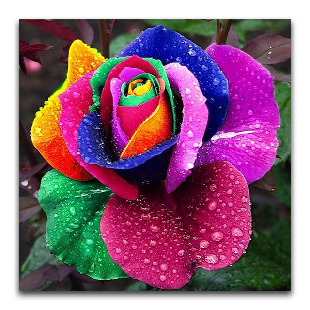 5D DIY Diamond Flower Arrangement Flower Vase Cross Stitch Diamond Embroidery