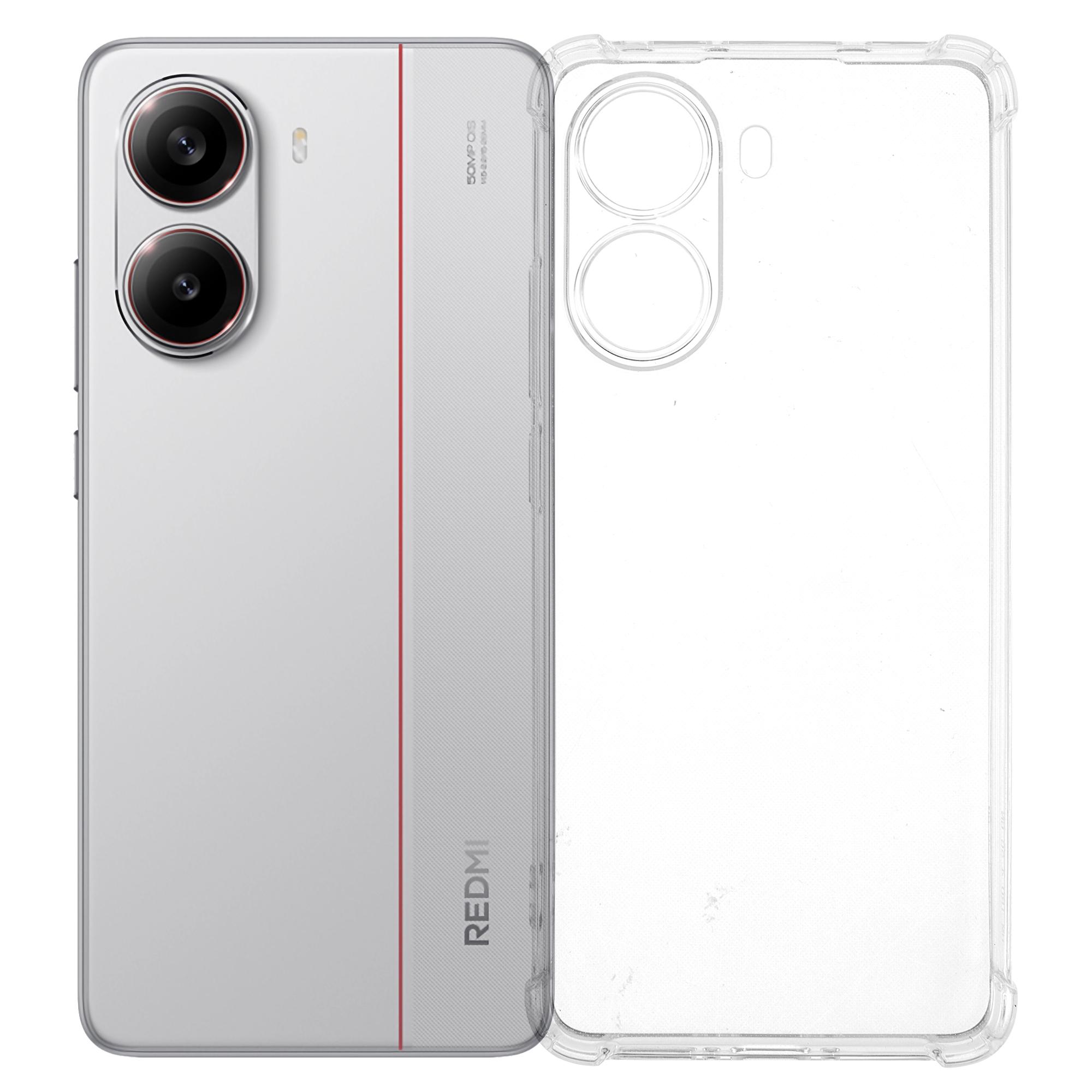 

For Xiaomi Redmi Turbo 4 5G Phone Case Reinforced Four Corner Anti-Drop Clear TPU Cover A