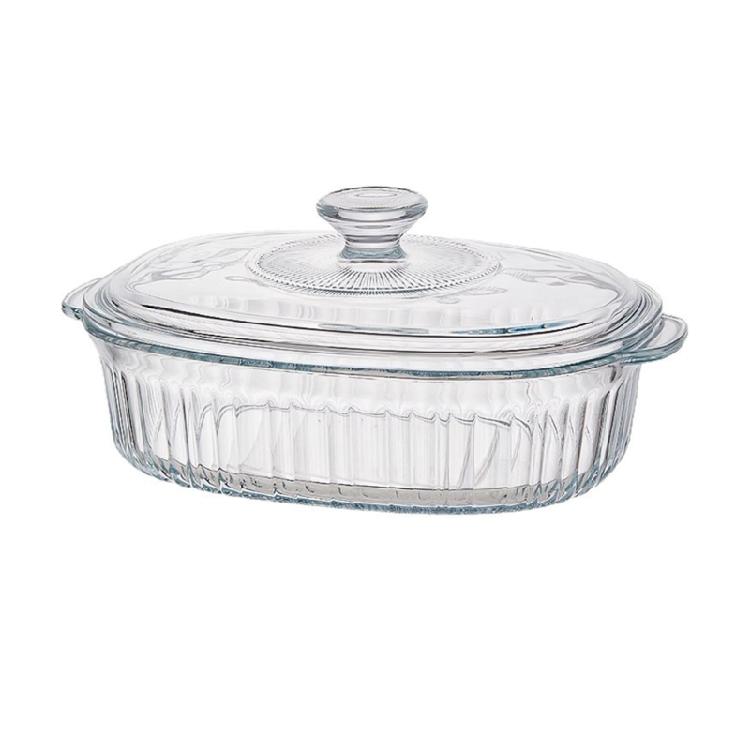Large Capacity Borosilicate Glass Food Storage Bowl With Covers Excellent For Soups Dessert And Side Dish