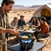 Propanbrenner Winddicht Outdoor Gasherd 72000 BTU Hohe Leistung Tragbarer Campingkocher mit 3 Adaptern Tragetasche 1,5M