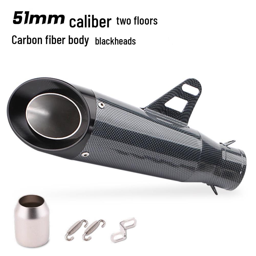 Modified SC Exhaust Pipe for Z900, Ninja 400, CB650R, R3 – Two-Layer 51mm