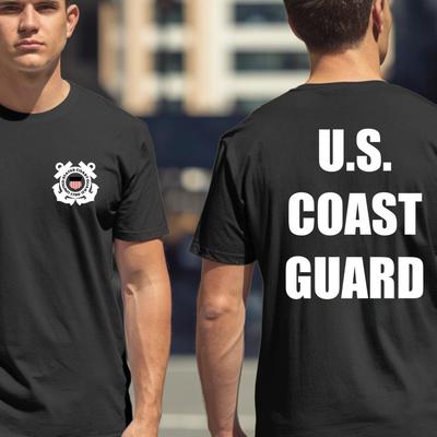 Us Coast Guard - Men's Back And Front T-Shirt Tee