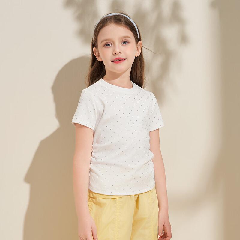 

Montagut Girls Polka Dot Rhinestone Short Sleeve T-Shirt 130