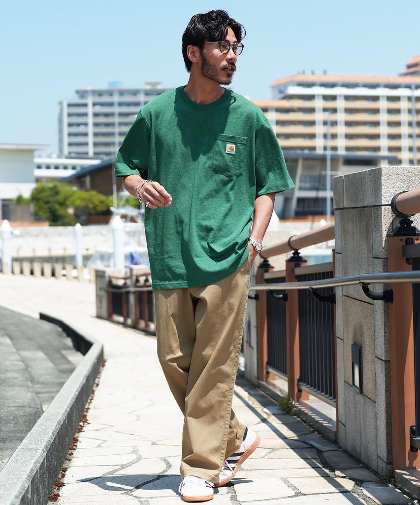 CARHARTT Pocket Size Northwood Heather International Solid Short Loose Oversized T-Shirt M, Brand, Oversized, Sizing, Color, Sleeves, Fit, Summer,