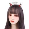 Metal Children Party Ornament Christmas Antlers Hairband Letter Hair Hoop Zinc Zinc Alloy Crystal Headwear