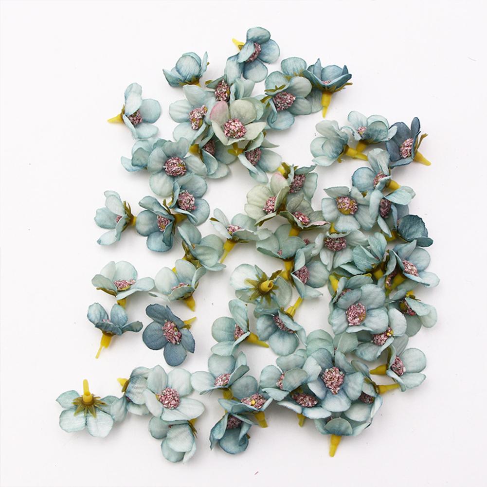 100 Pcs Multi-color Daisy Flower-head Colorful Mini Artificial Silk Flowers Wreath Parts For Diy Crafts Scrapbooking Home Wedding Decor