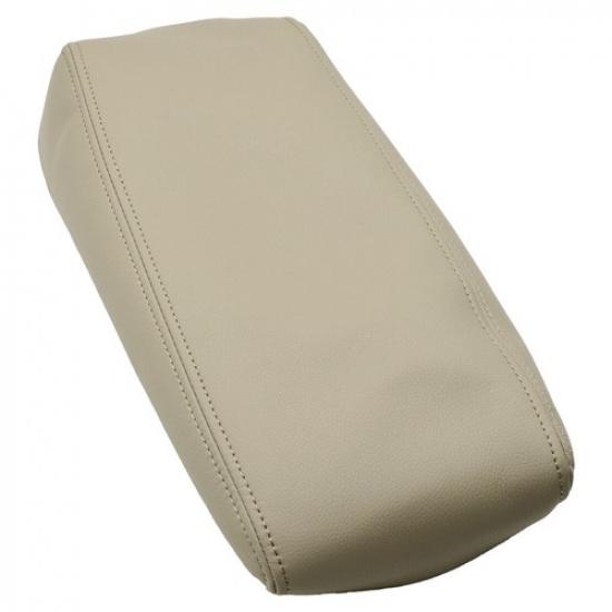 Car Leather Center Console Lid Armrest Cover Beige Tan Fits 2004-09 Toyota Prius