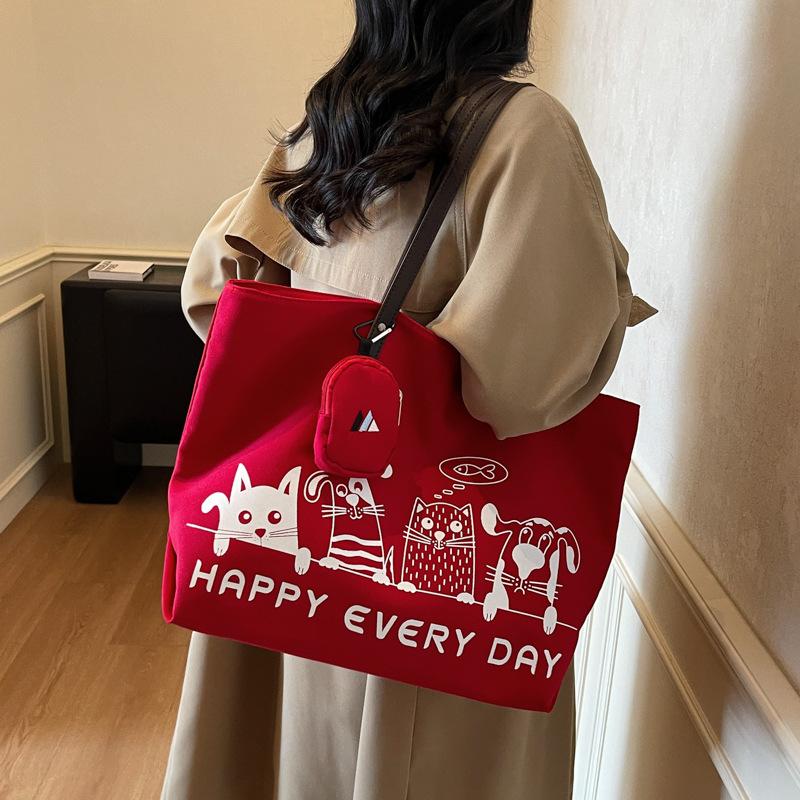 Fashion and leisure personalized large-capacity bag autumn and winter new shoulder bag 2025 niche design women's tote bag